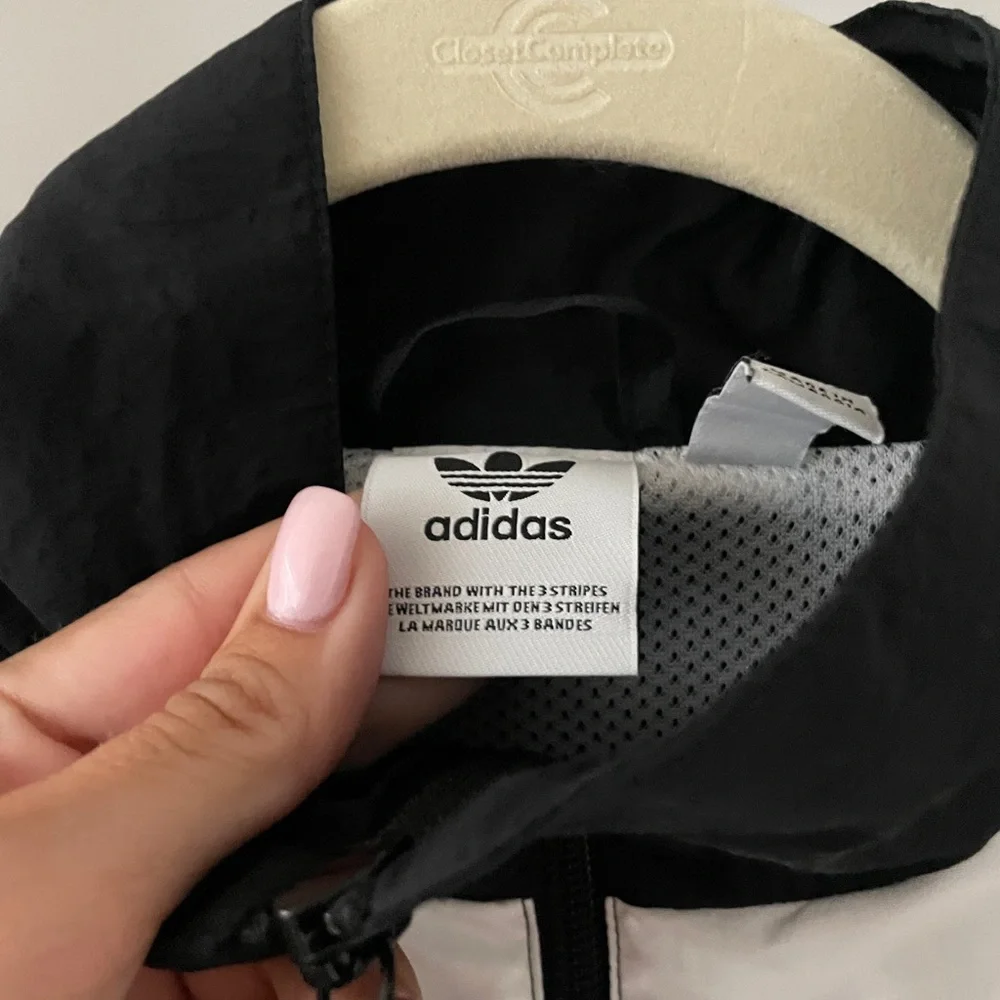 Adidas Black and White Track Zip-Up Jacket - Picture 5 of 9
